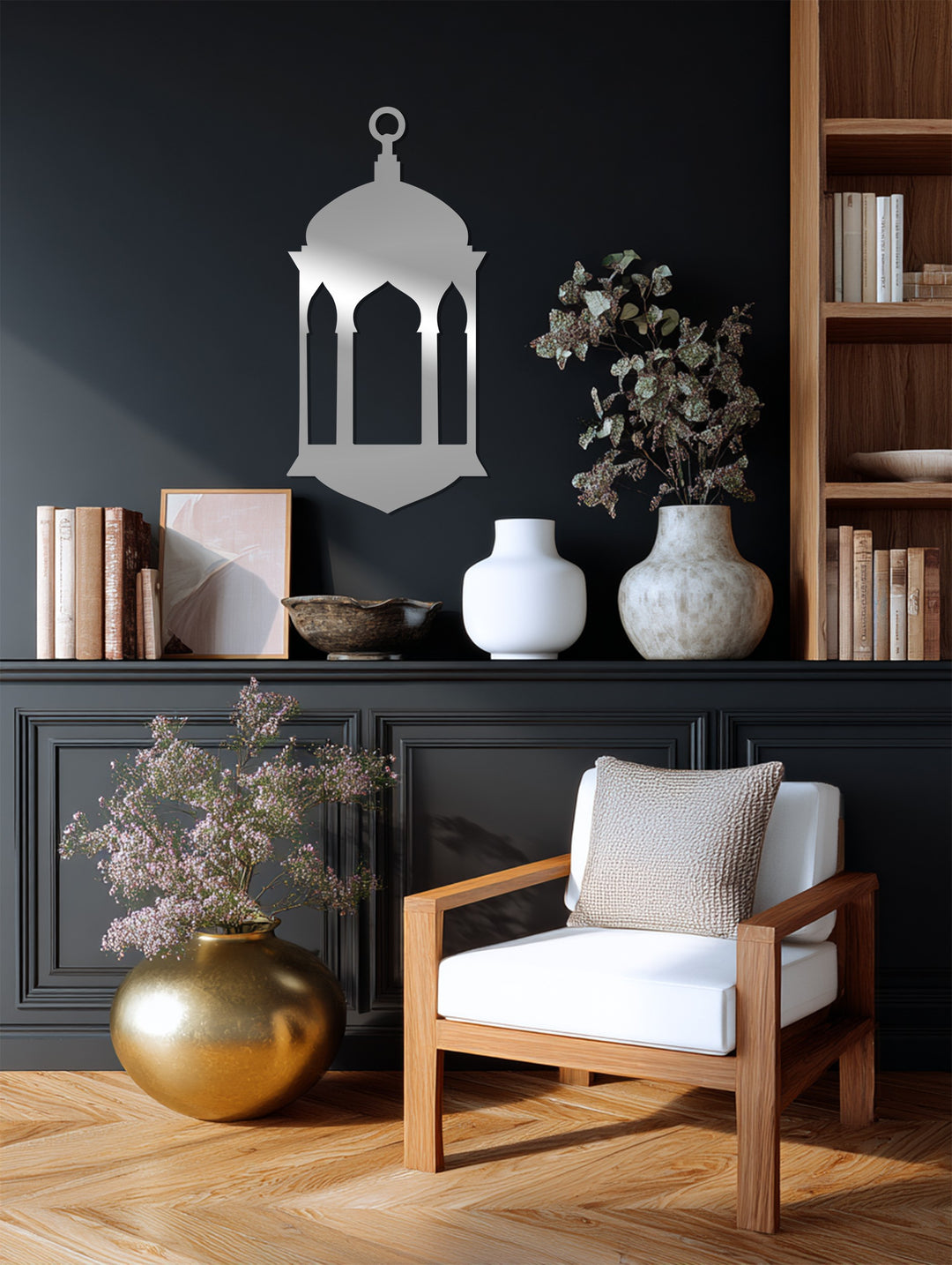 Minimalist Islamic lantern wall decor