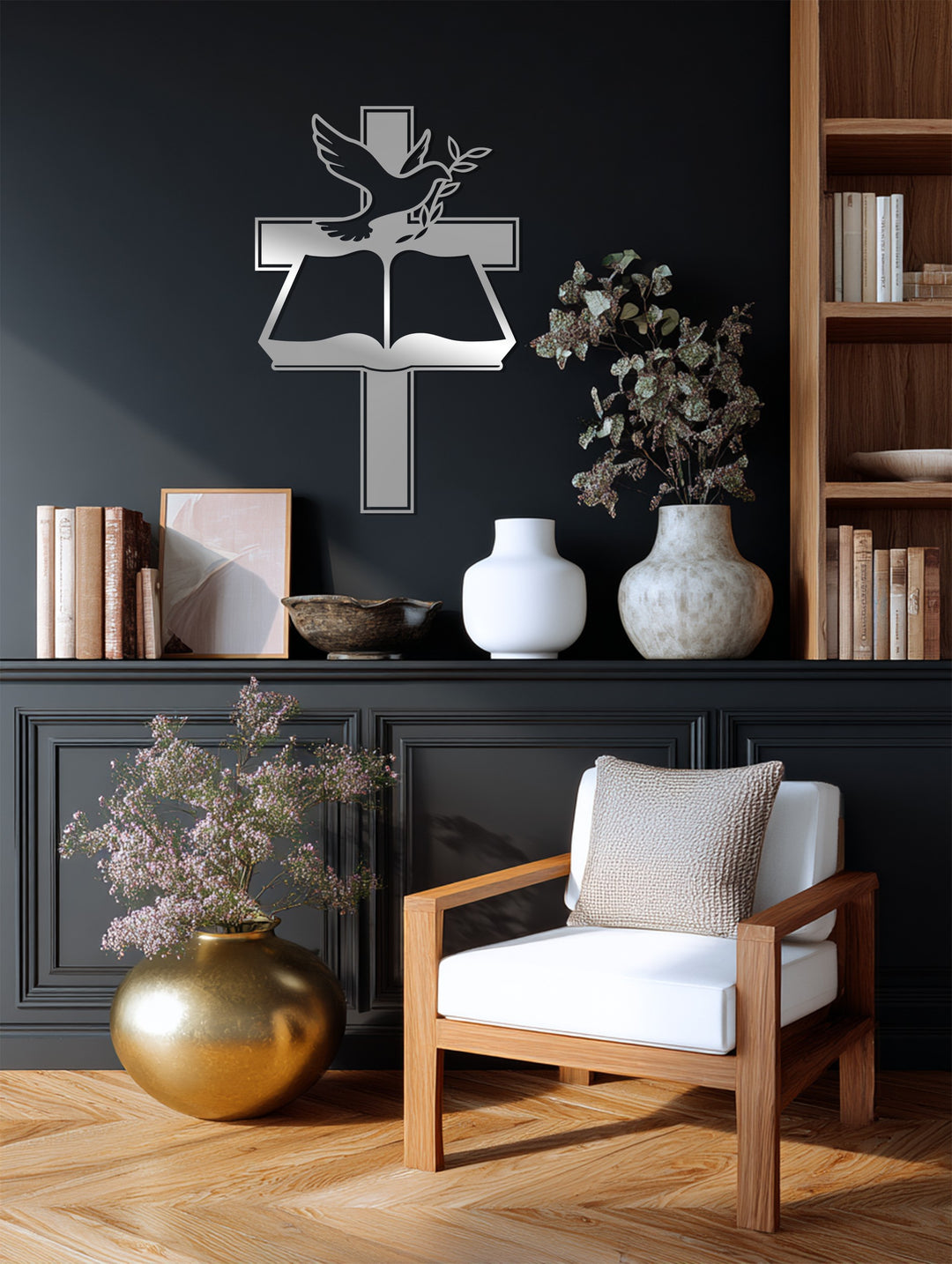 Göttliche Symmetrie – Ornamentale Geometrie Metall Wandbilder