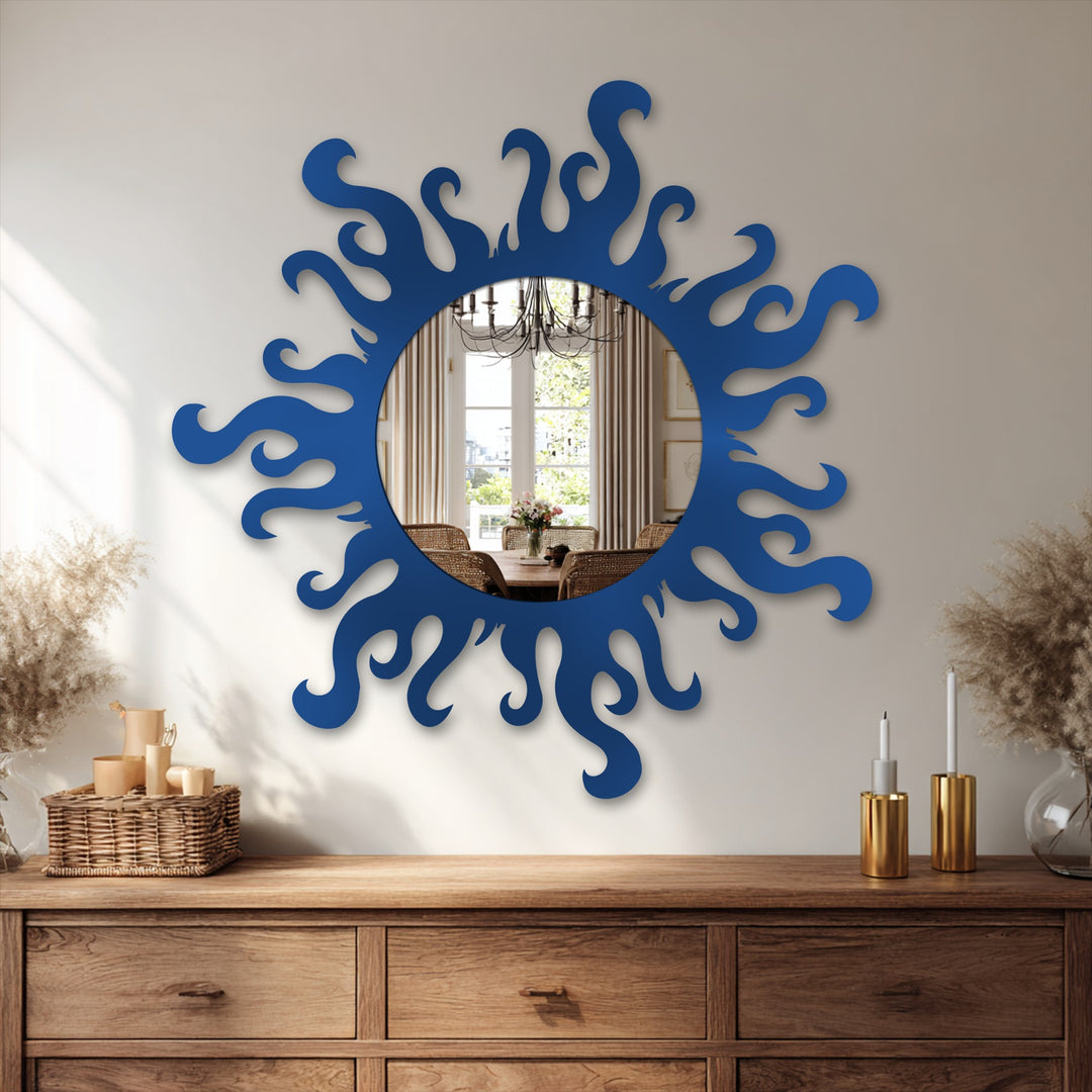 Statement mirror wall decor for living areas