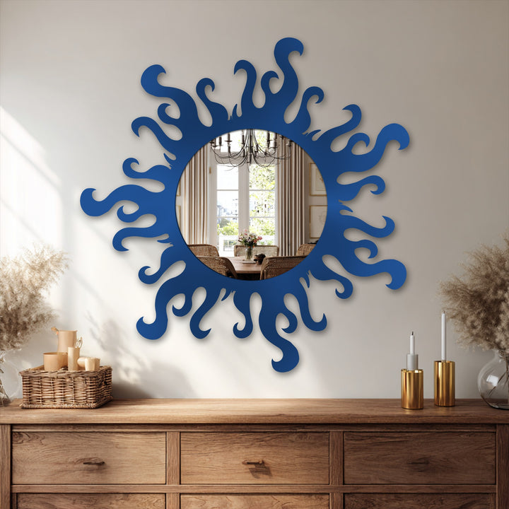 Statement mirror wall decor for living areas