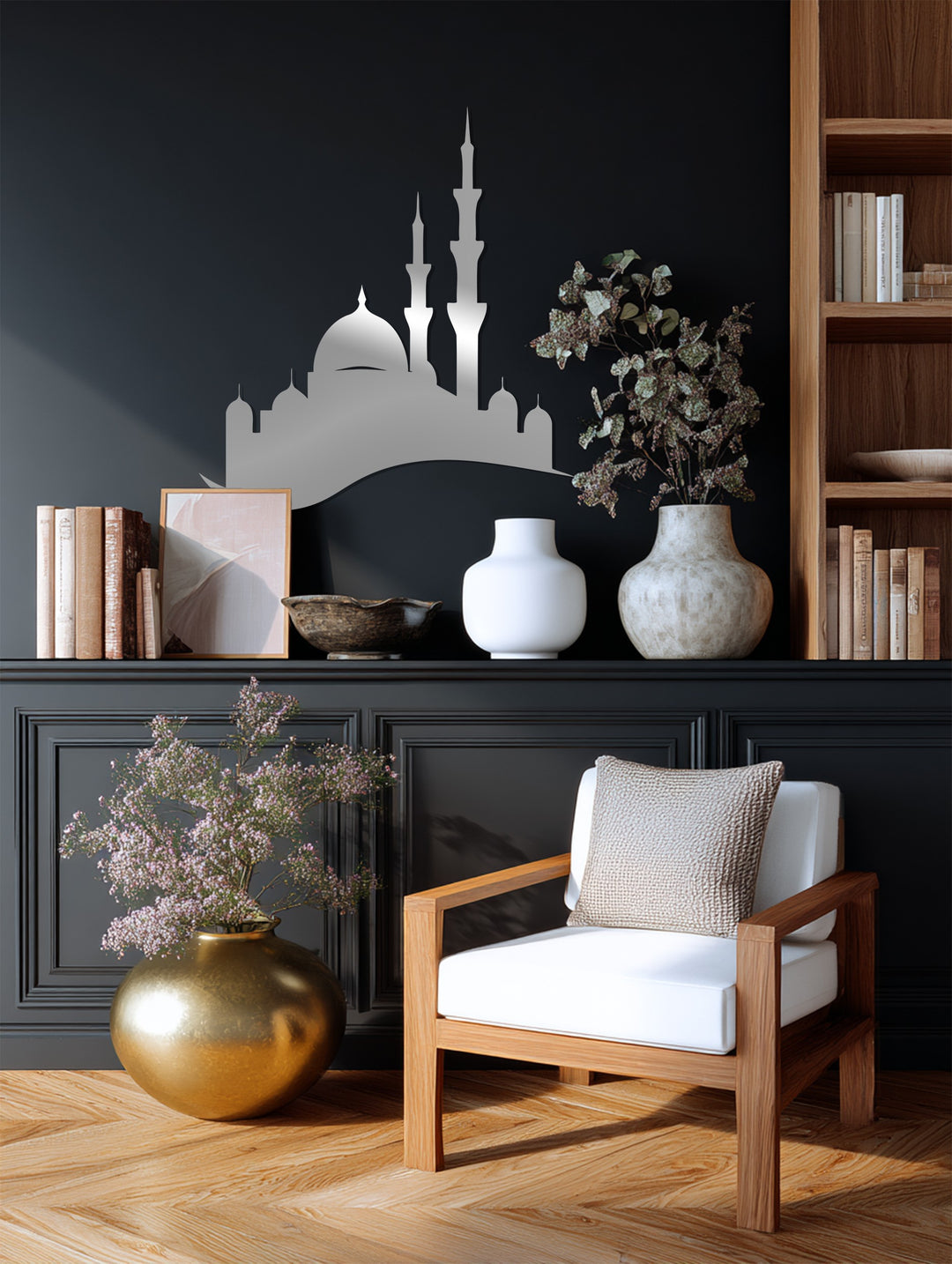 Göttliche Symmetrie – Ornamentale Geometrie Metall Wandbilder