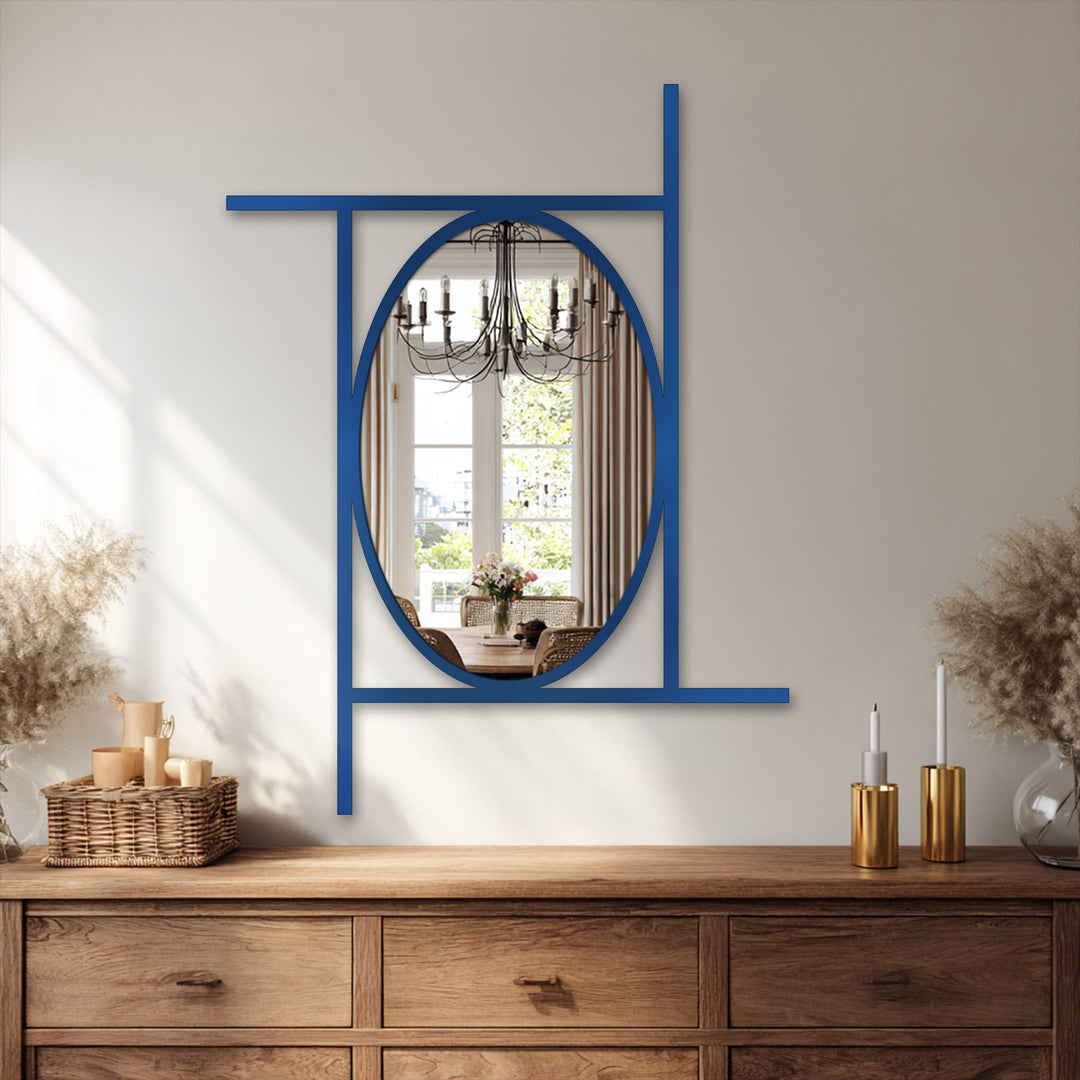 Contemporary black outline mirror