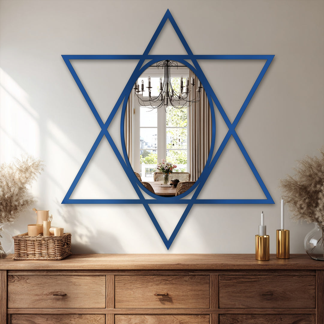 Modern star inspired wall décor mirror