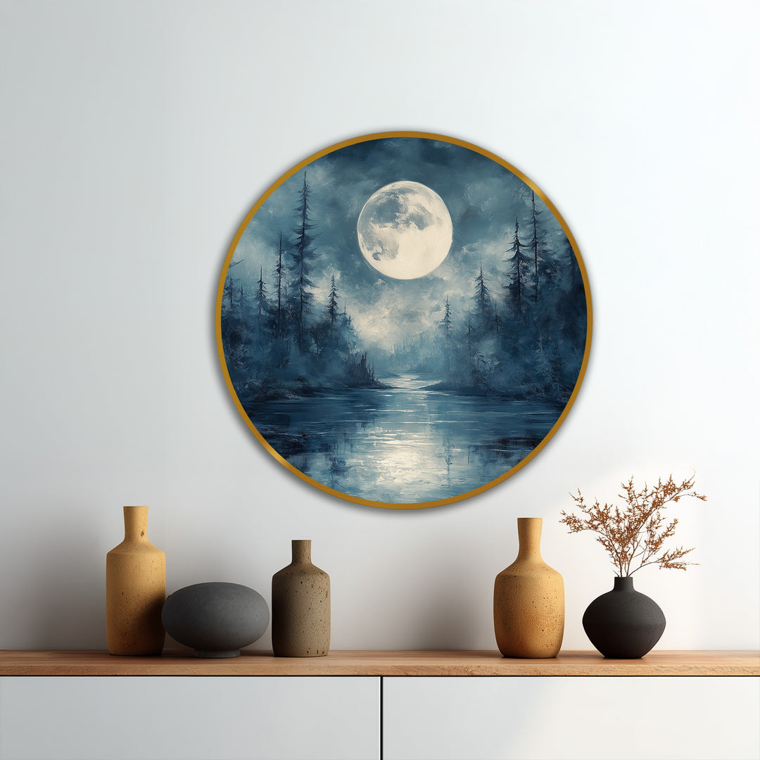 Silencio a la luz de la luna – Ronda nocturna en el bosque místico Cuadro al óleo