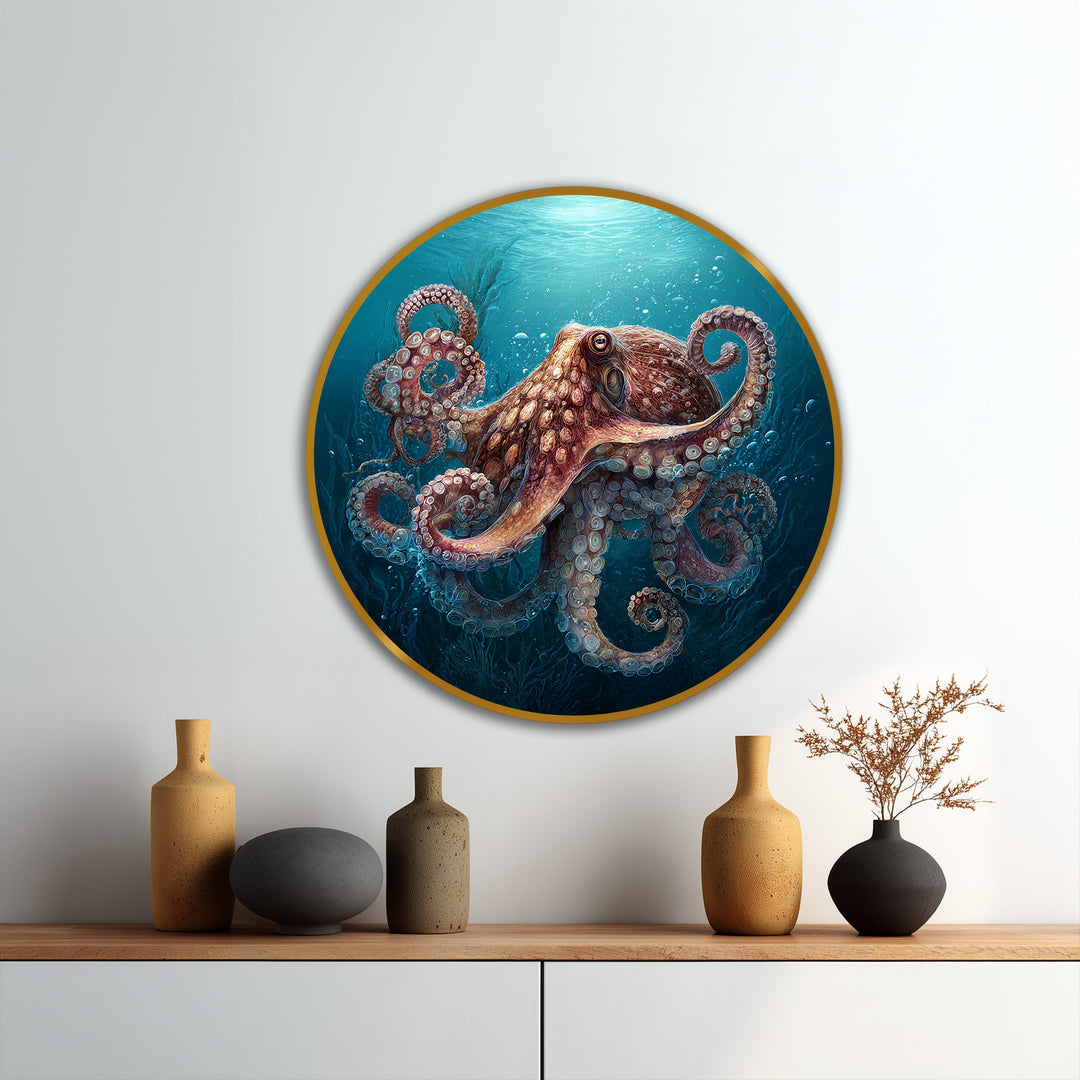 Polpo guardiano degli oceani profondi Quadro a Olio