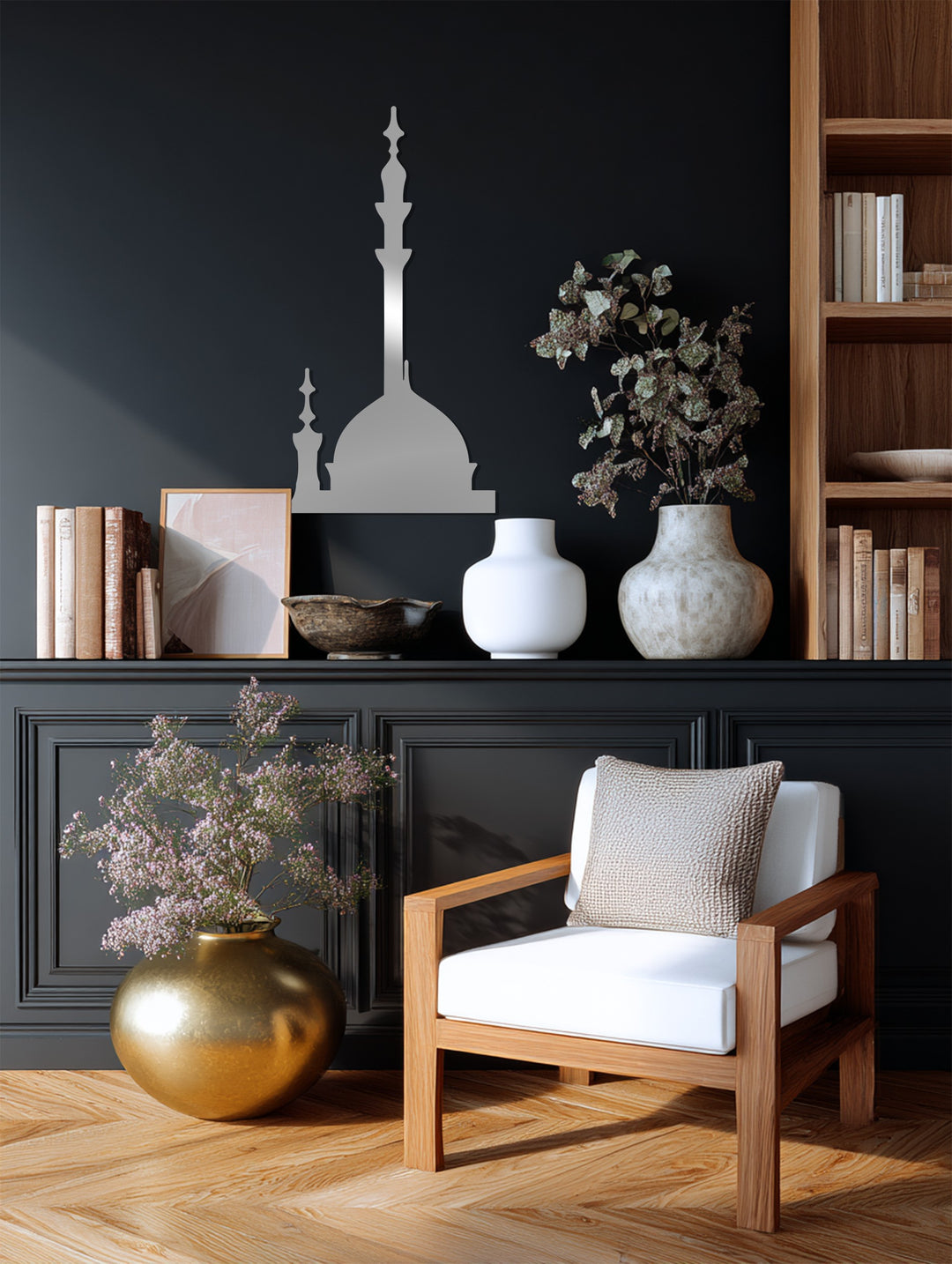 Göttliche Symmetrie – Ornamentale Geometrie Metall Wandbilder