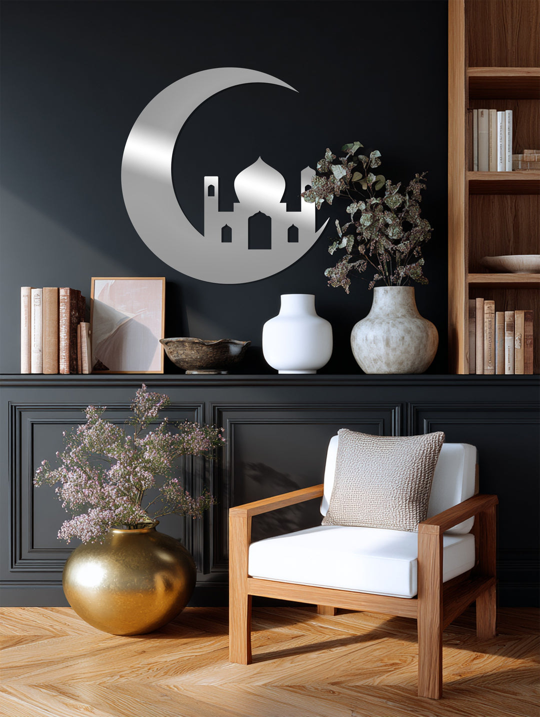 Göttliche Symmetrie – Ornamentale Geometrie Metall Wandbilder