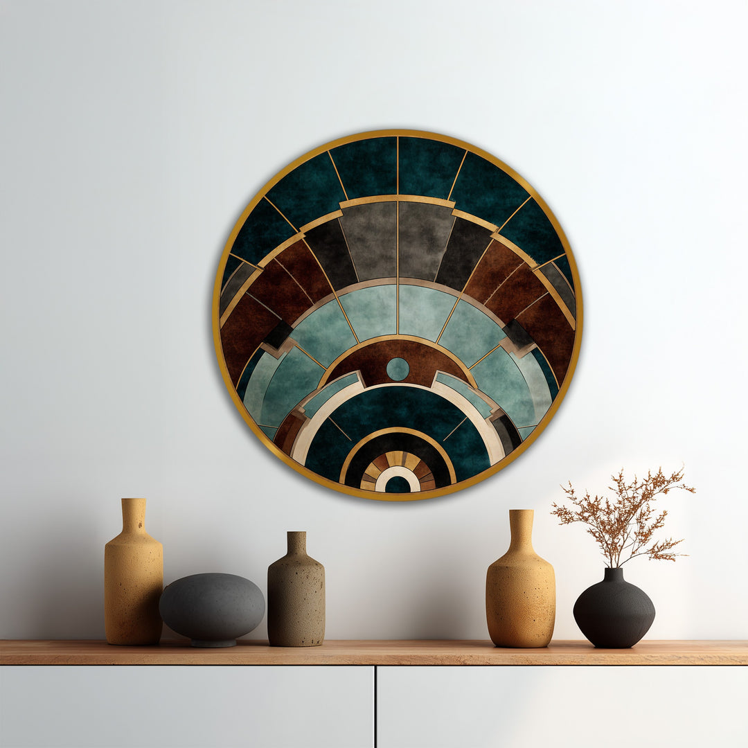 layered arc circular wall art