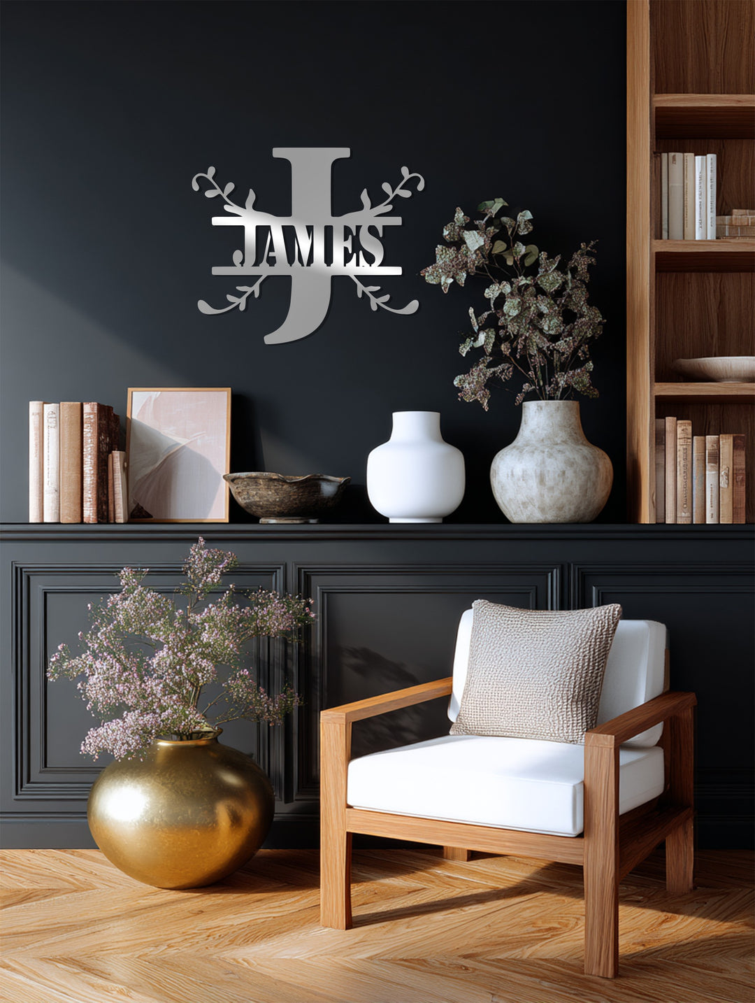 Custom Monogram Letter Sign – Personalized Metal Wall Art