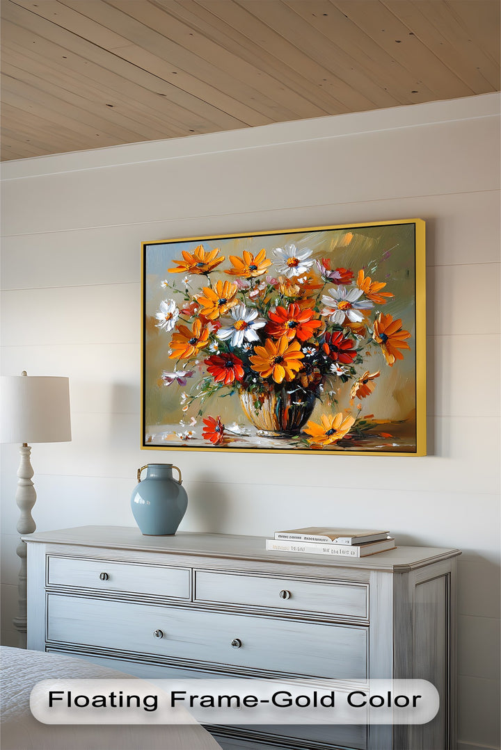 Colorful flower arrangement bursting with bold petals.

