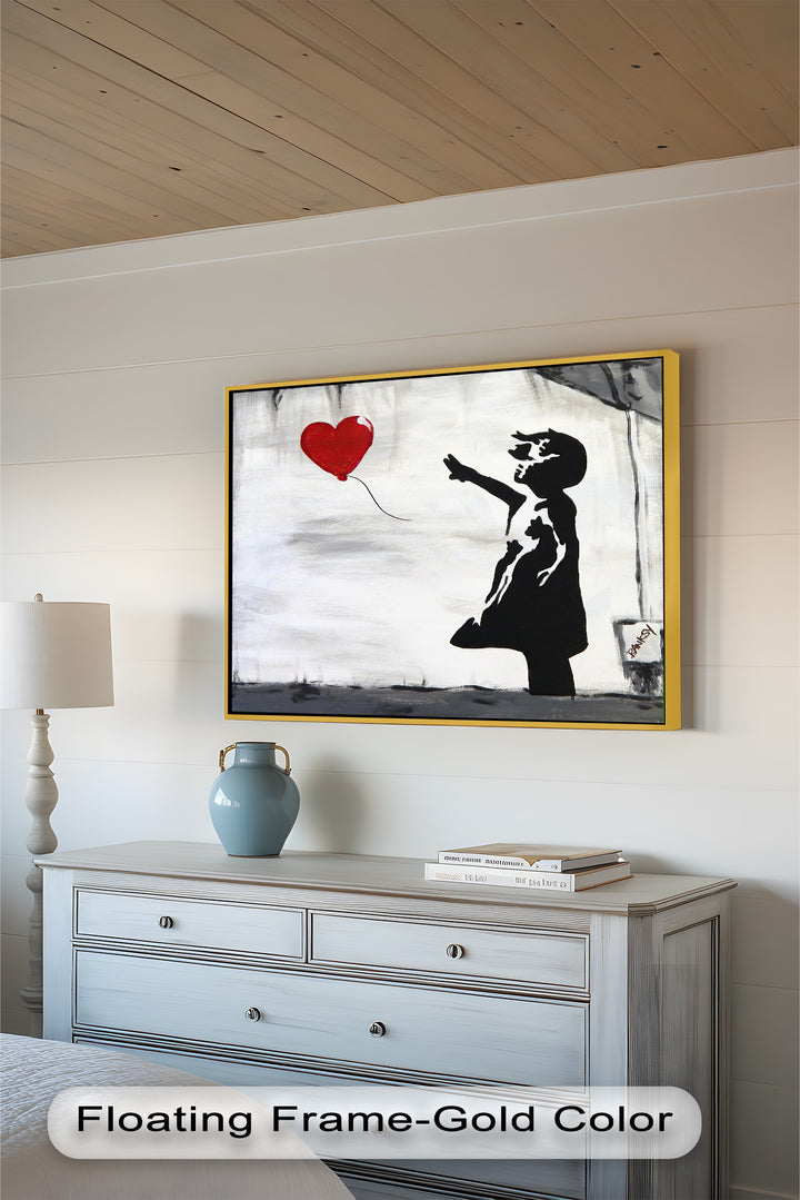 Girl with Heart Balloon – Banksy Oil Painting