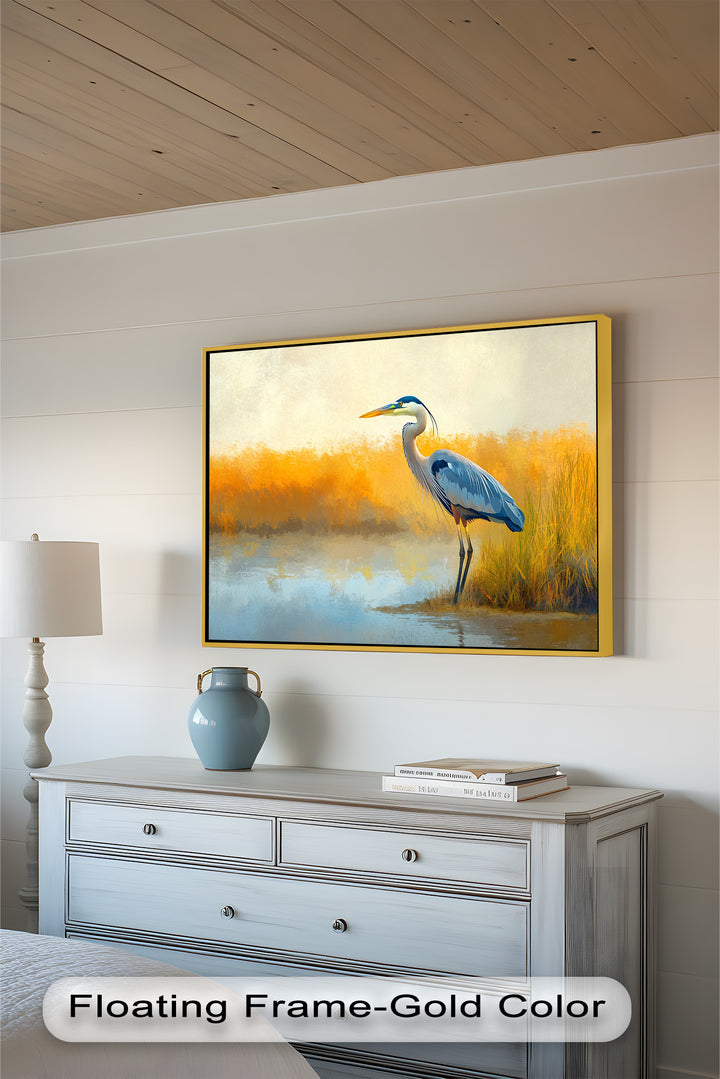 Blue Heron by Autumn Marsh – Animal Oil Painting