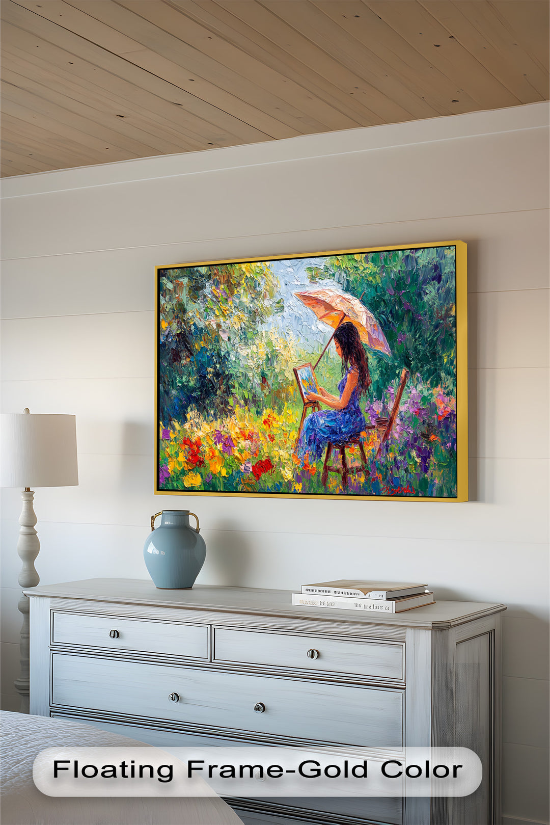 Colorful Garden Scene – Impressionist Oil Painting