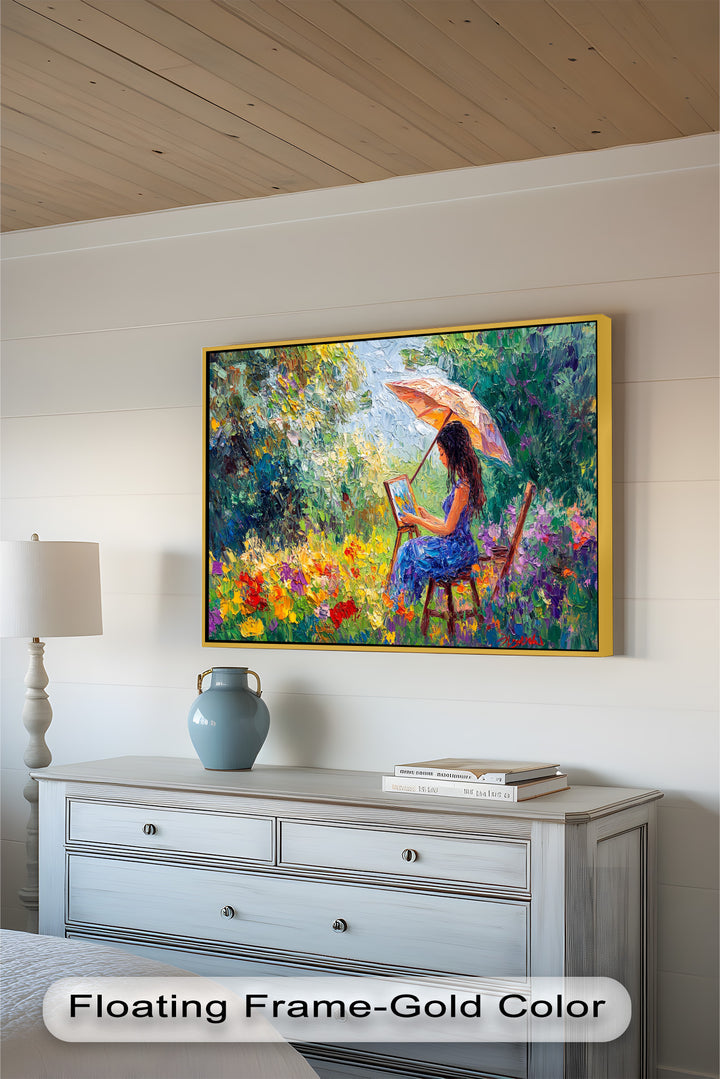 Colorful Garden Scene – Impressionist Oil Painting