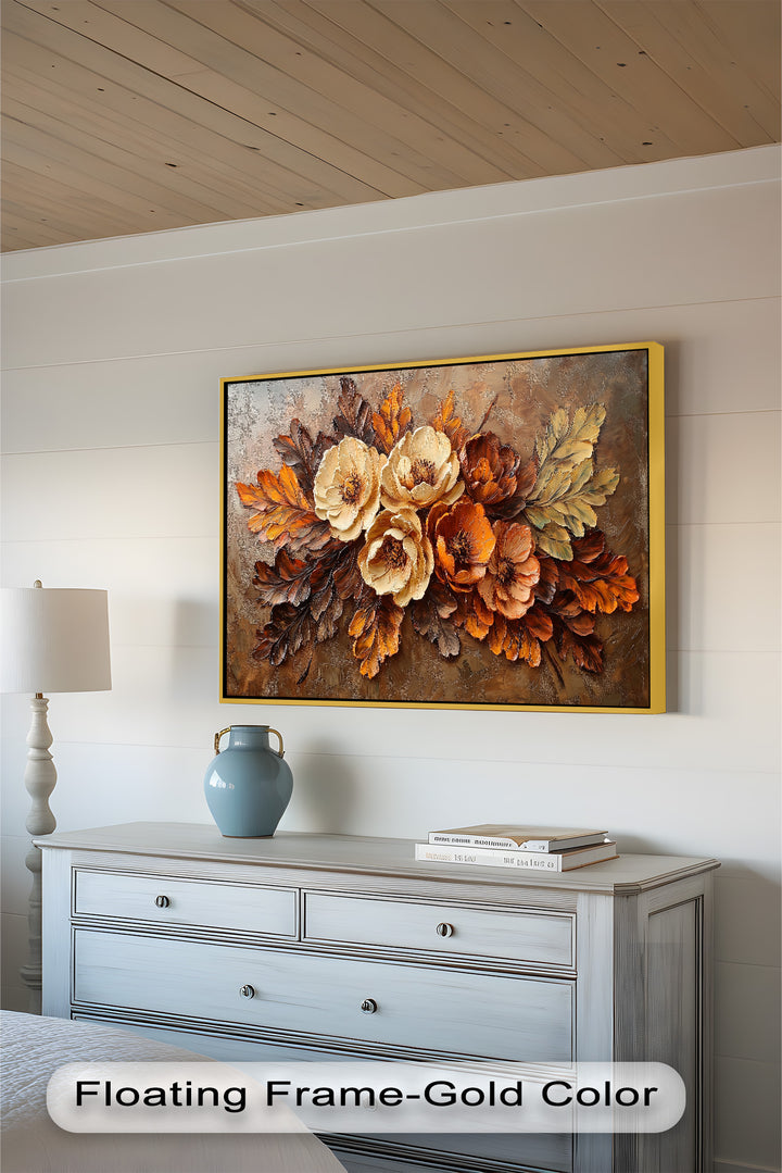 Golden Autumn Florals – Botanical Oil Paintings