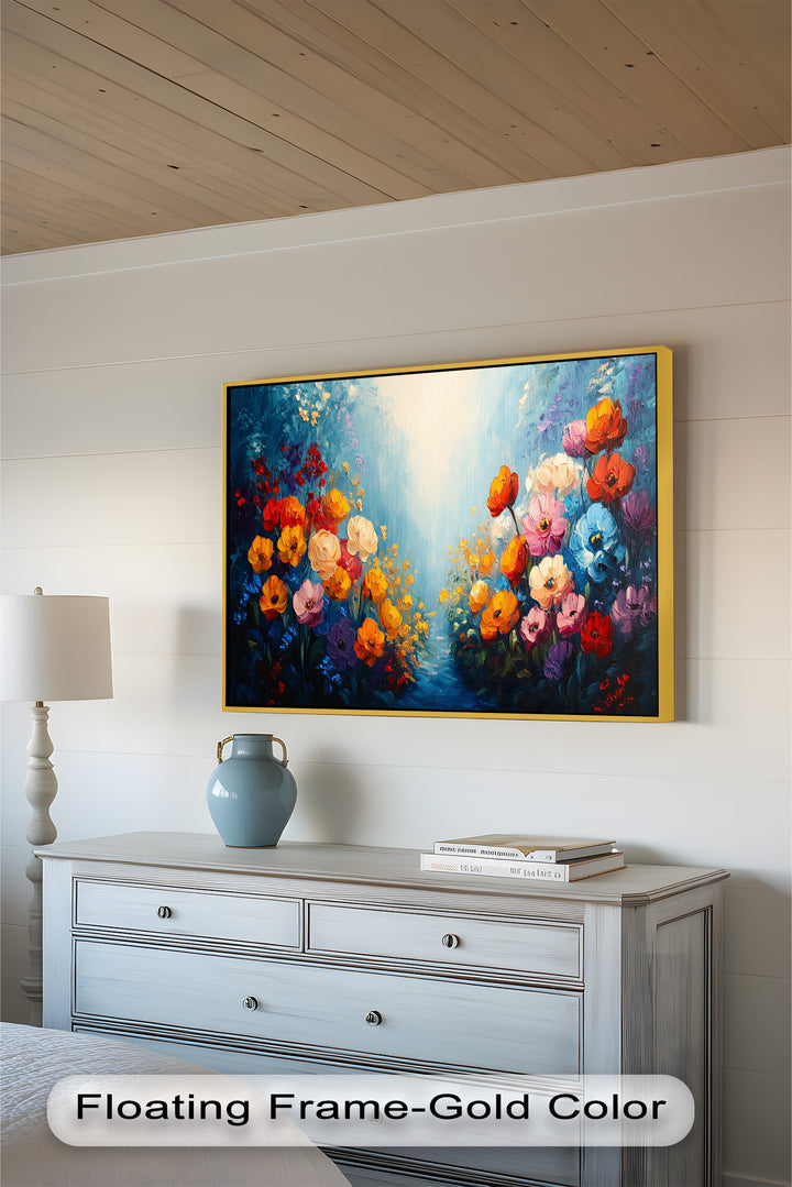 Multicolor Wild Bloom Explosion - Flower Oil Painting
