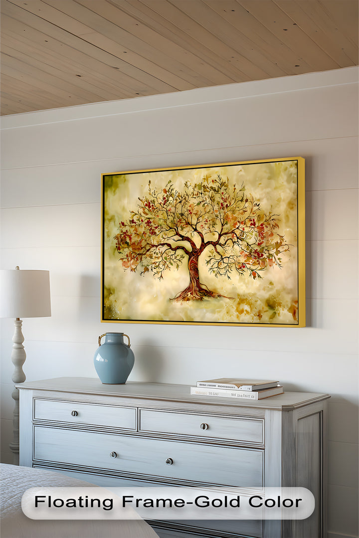 Natur Wandkunst auf Holz-Baum des Lebens Ölgemälde