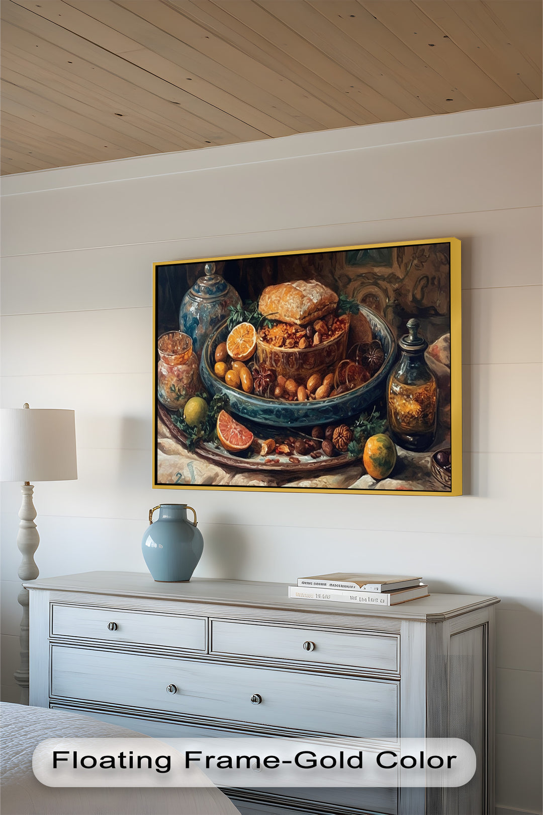 Golden Harvest Table – Ornamentales Festmahl Stillleben Essen Malerei