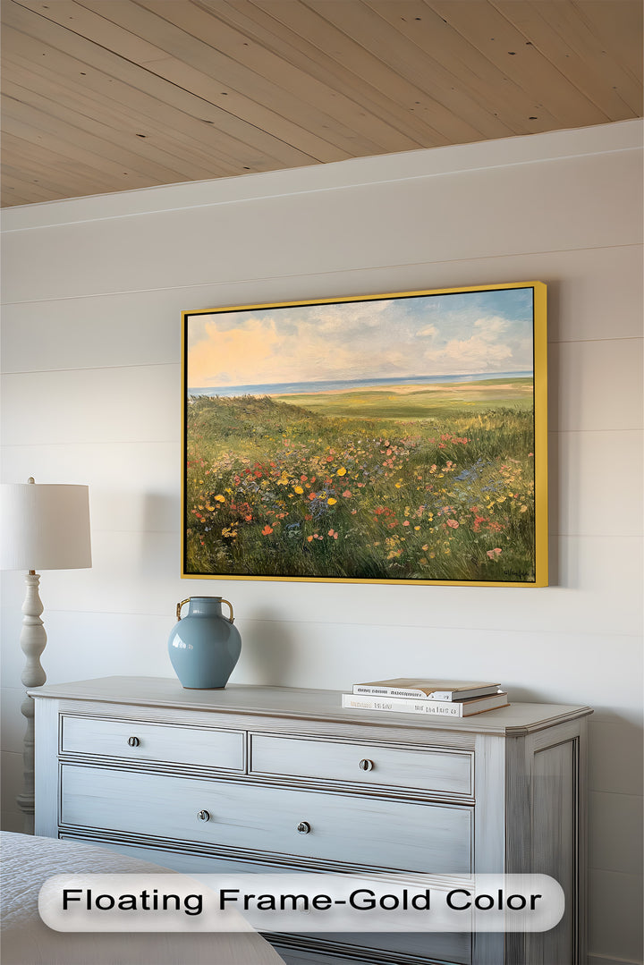 Seaside Meadow View – Landscape Oil Painting