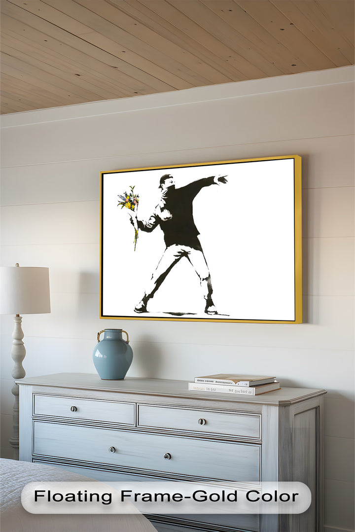 Flower Thrower – Iconic Protest Banksy Oil Painting