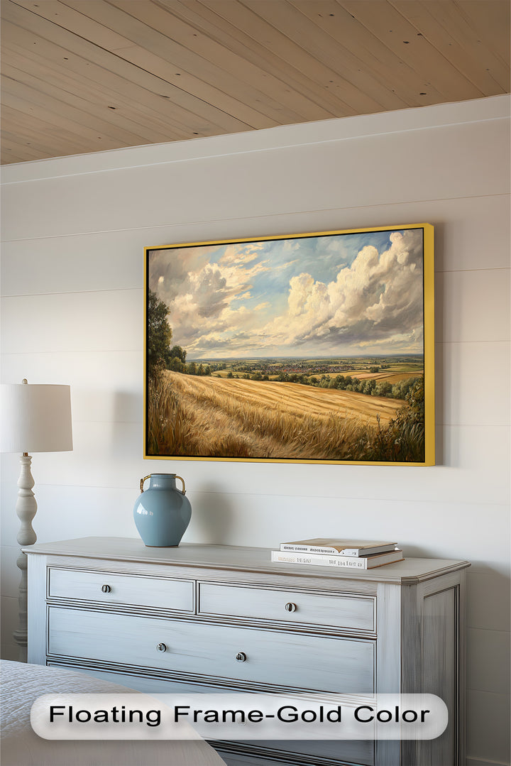 Golden Harvest View – Landscape Oil Paintings