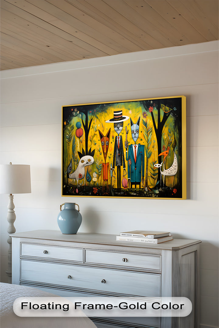 The Dandy Forest – Surreal Animal Portraits in Suits Picasso Oil Painting