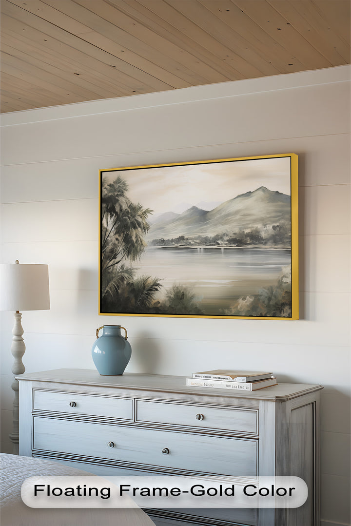 Tropische Flusslandschaft Wandkunst – Naturölgemälde