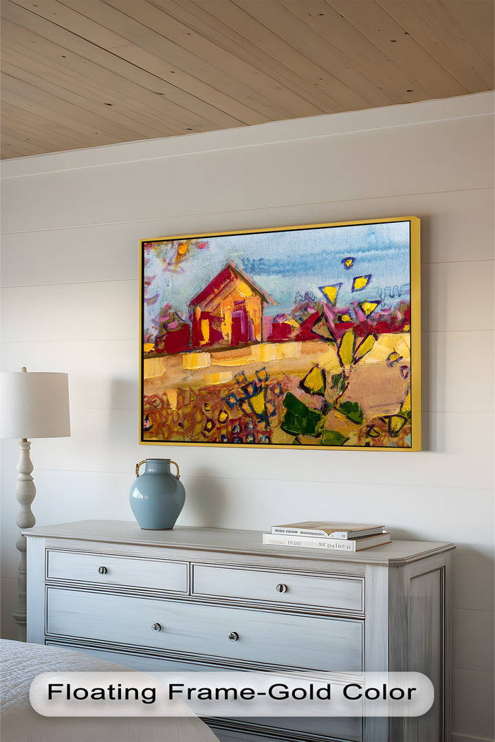 Sunlit Homestead – Expressive Impressionist Oil Painting