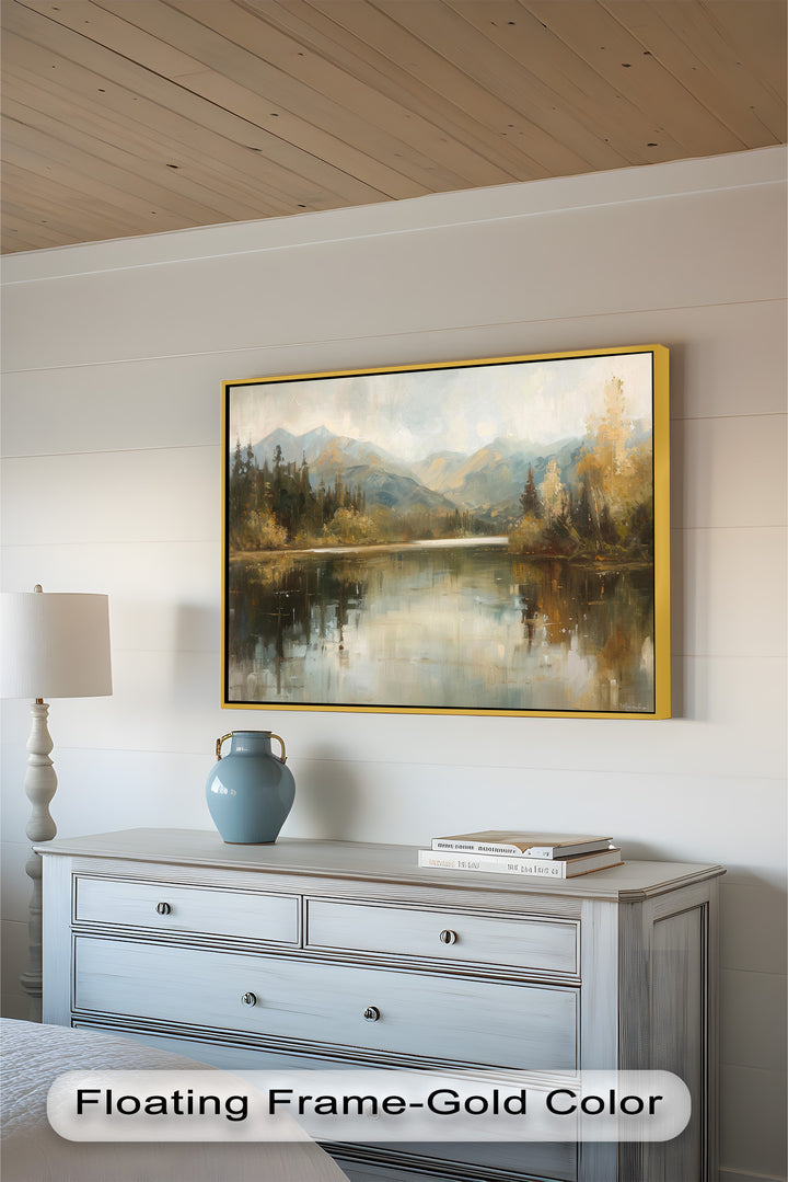 Lake Landscape – Framed Modern Oil Paintings