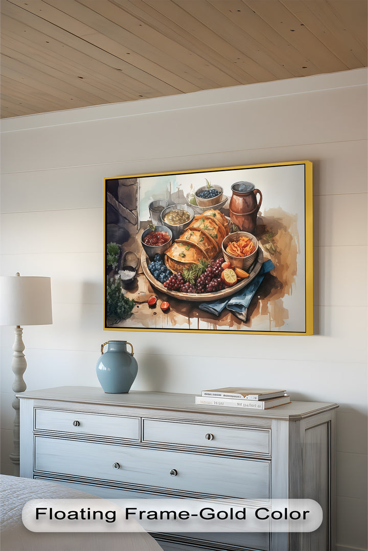Frisch gebackenes Gebäck und Obststillleben - Food Painting