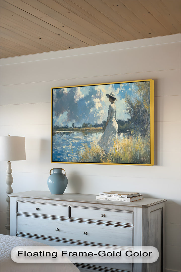 Lady by the River – Impressionist Oil Painting