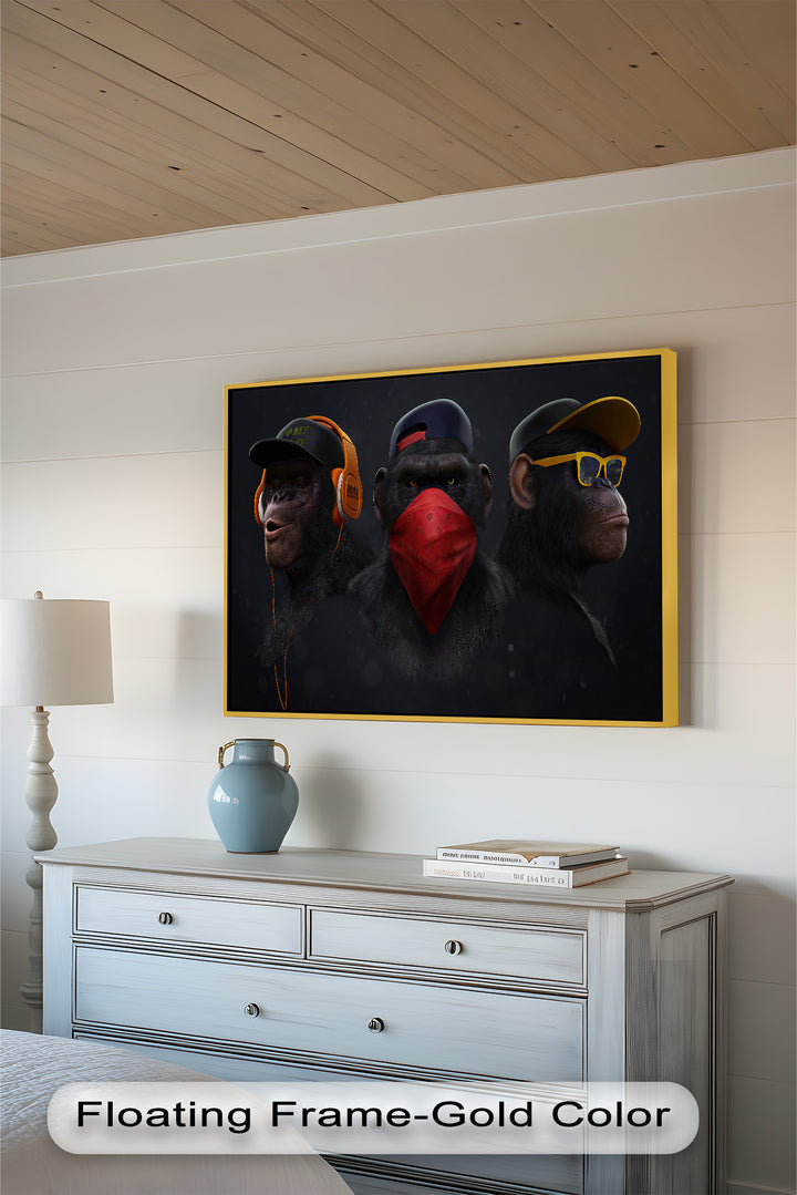Urban Evolution – Streetwise Chimp Collective Banksy Oil Painting