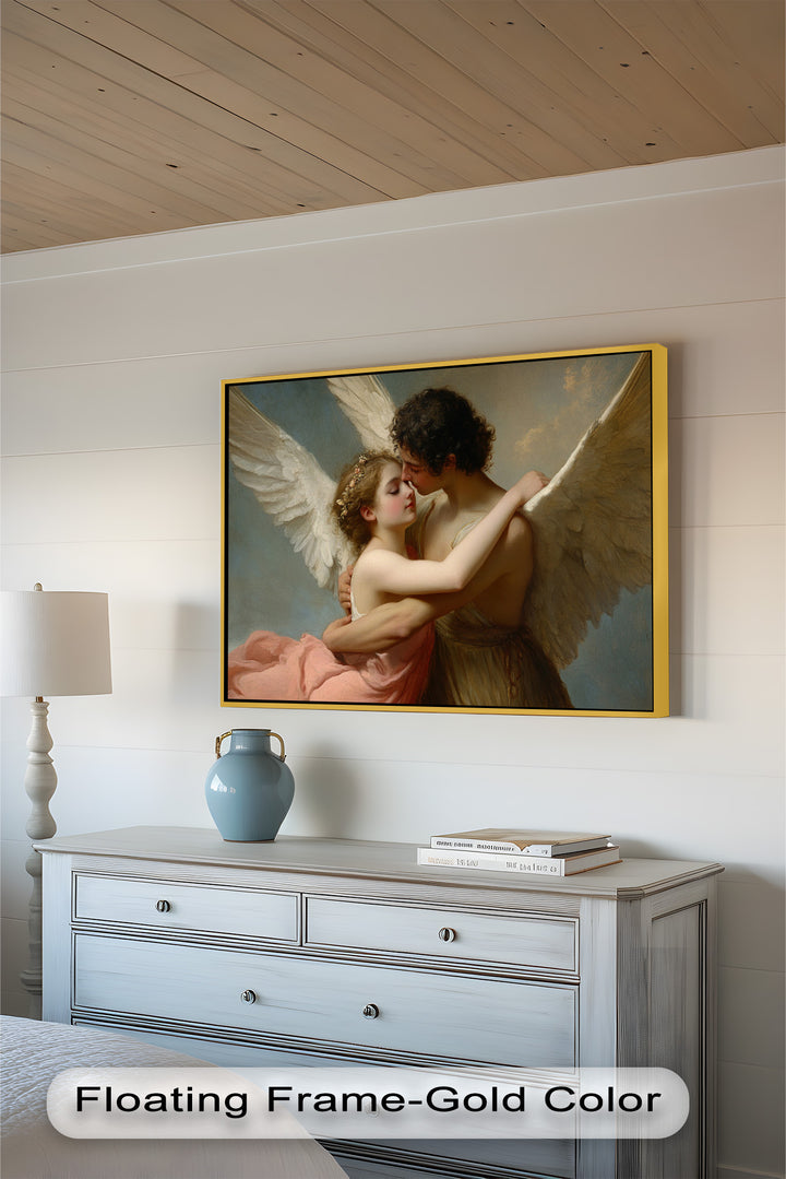 Heavenly Embrace – Cupid and Psyche Renaissance Love Oil Painting