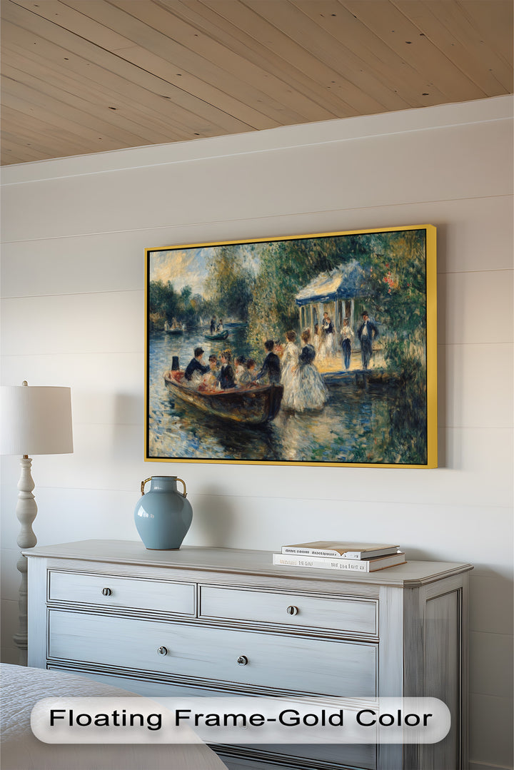 Afternoon Gathering by the River – Impressionist Oil Painting