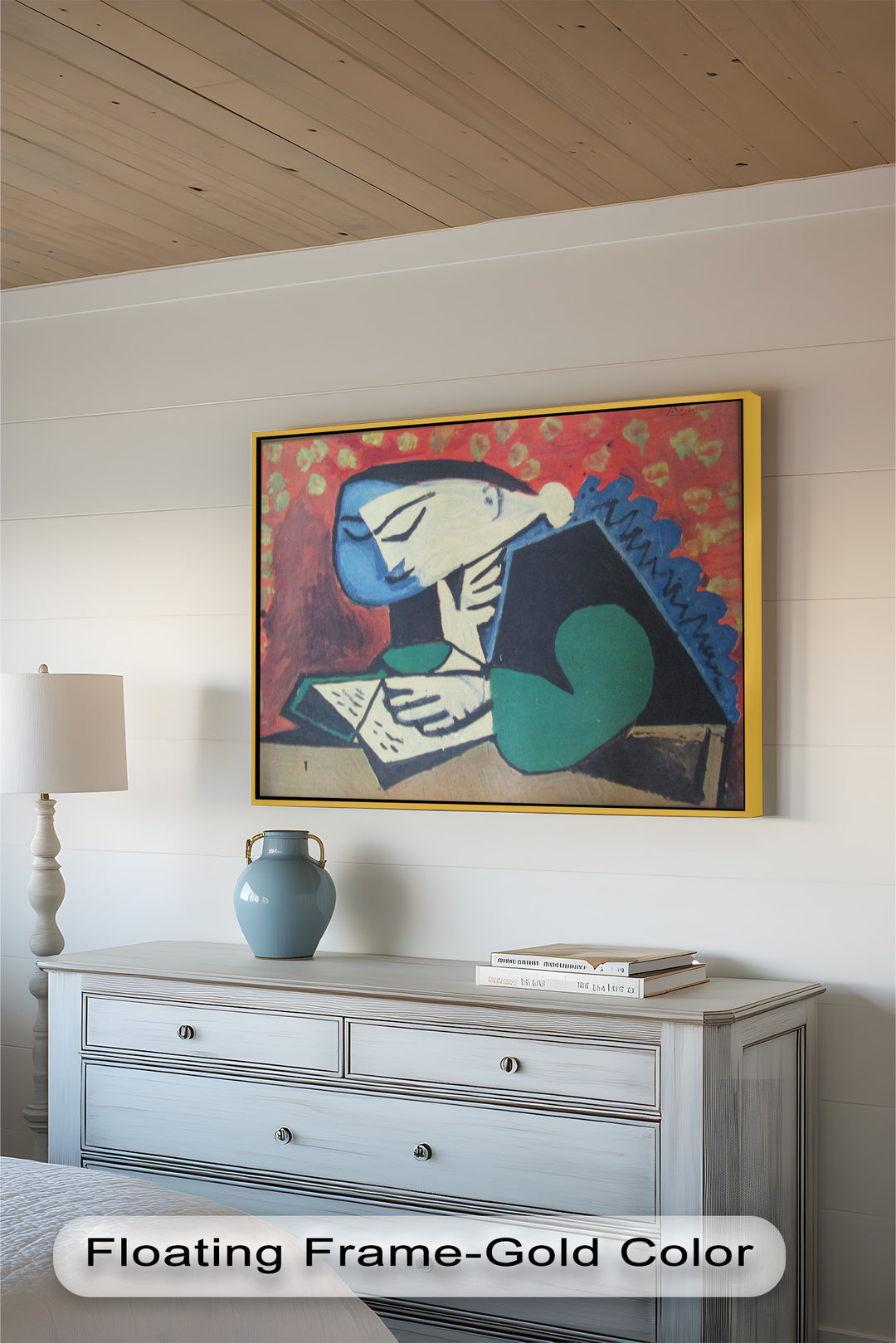 The Reader – Cubist Portrait of Quiet Focus Picasso Oil Painting