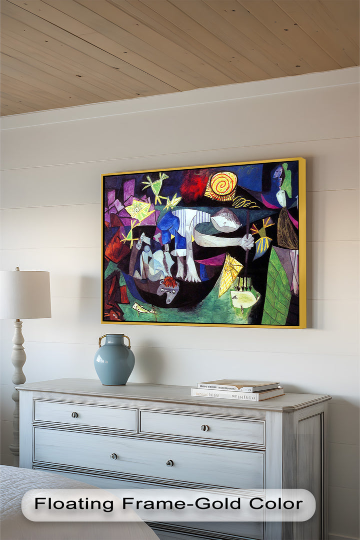 Night of the Spirals – Symbolic Surrealist Picasso Oil Painting