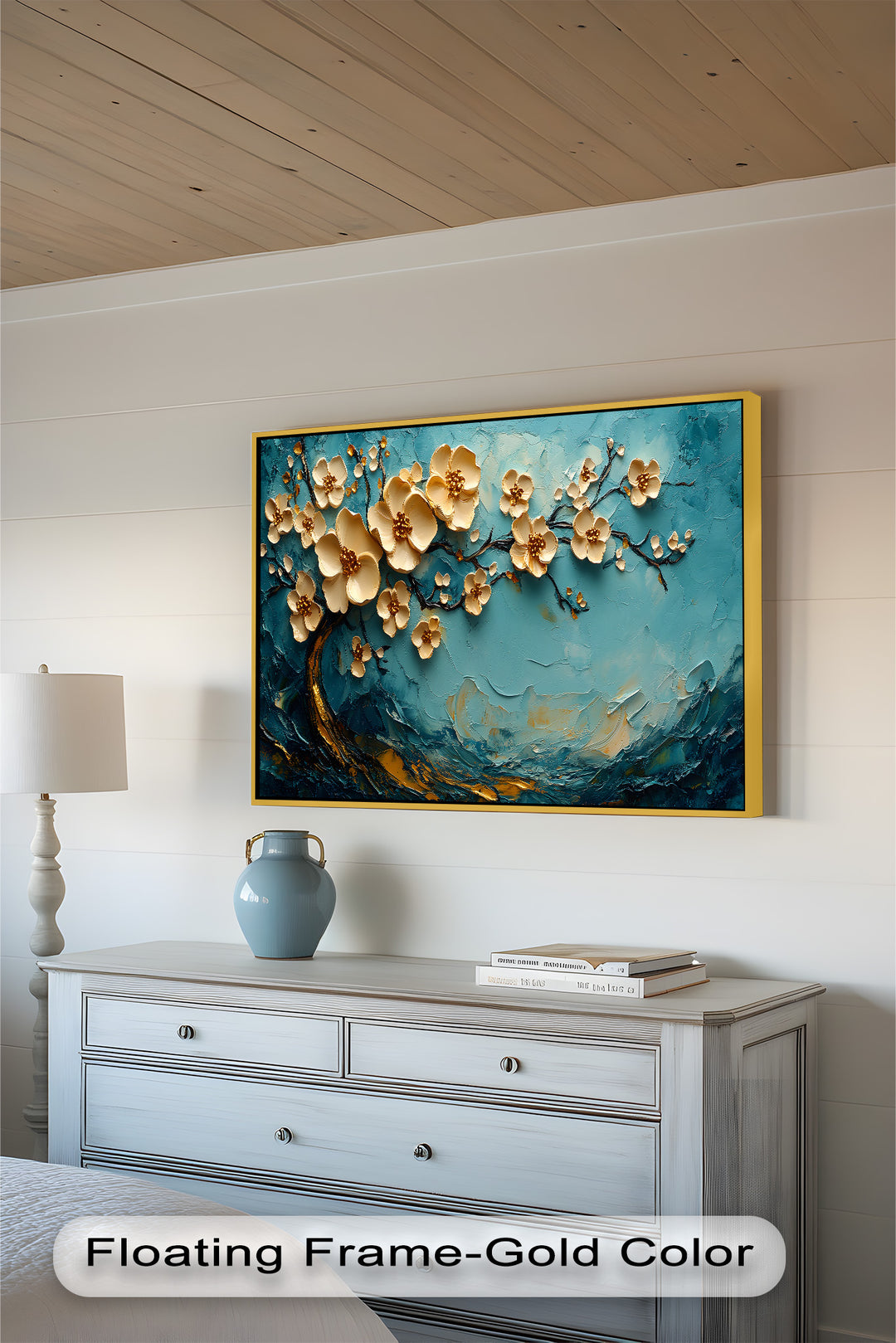 Golden Flowers – Botanical Oil Painting