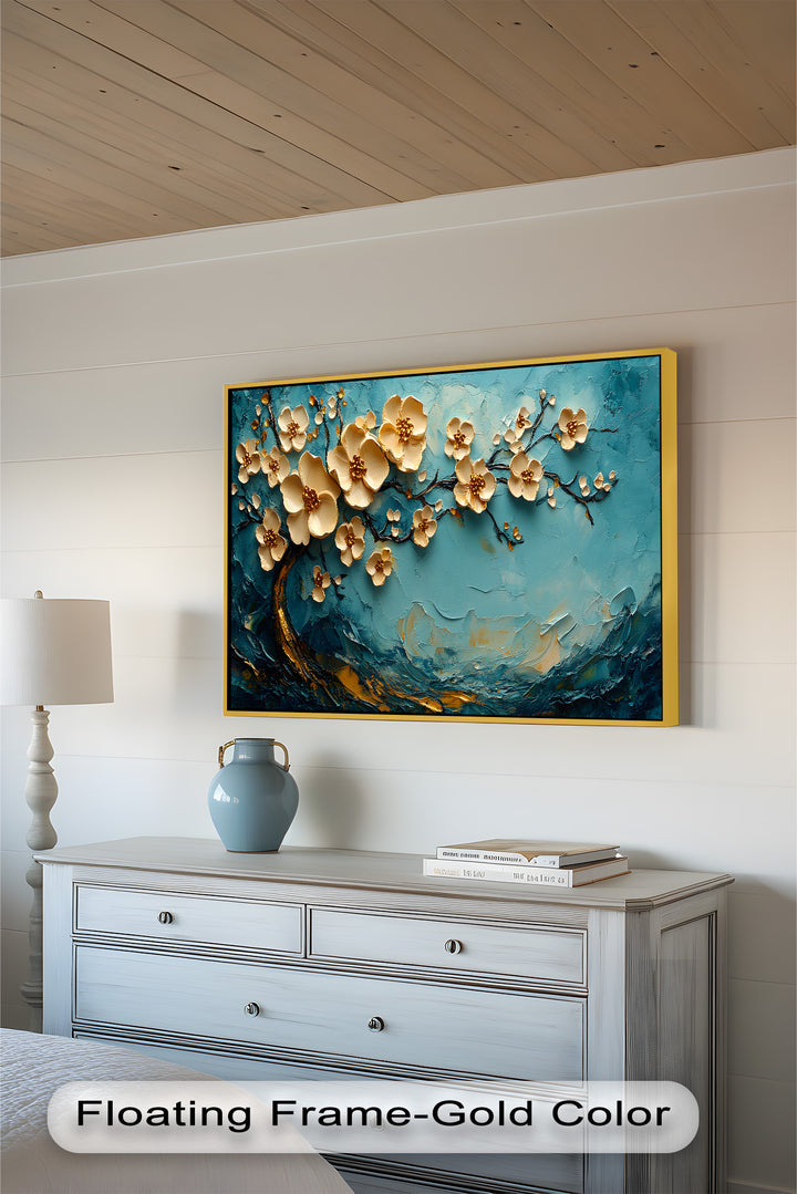 Golden Flowers – Botanical Oil Painting