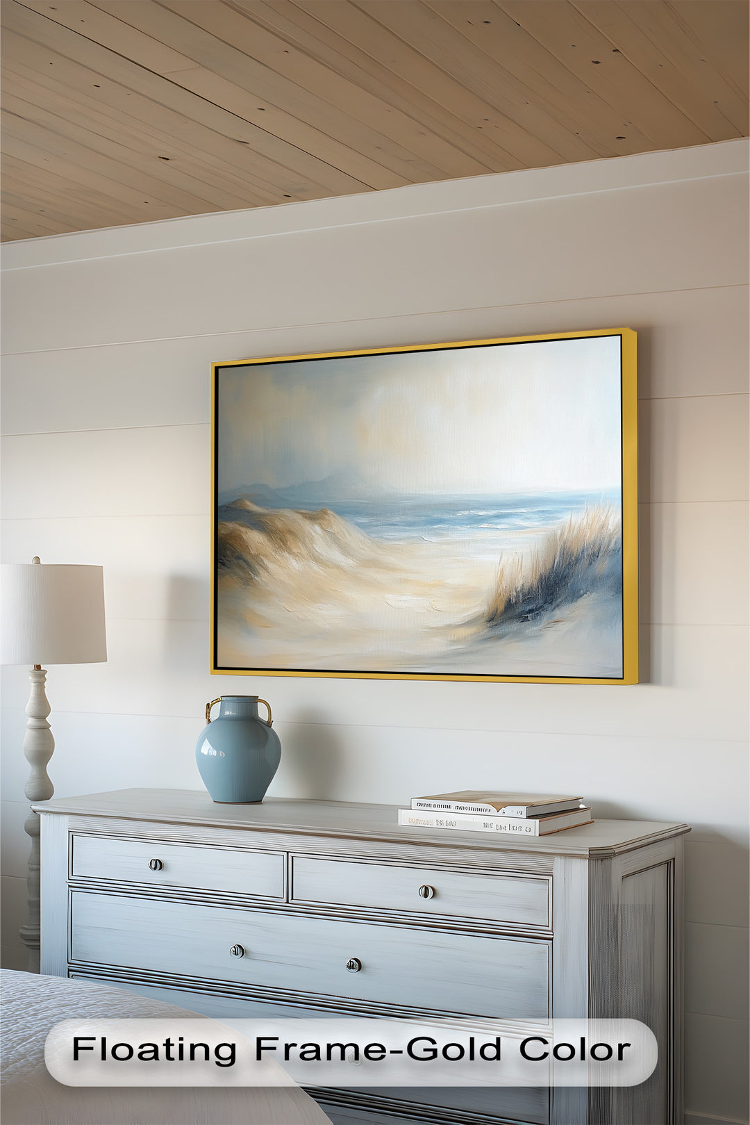 Coastal Beach Seagulls – Tranquil Seascape Oil Painting