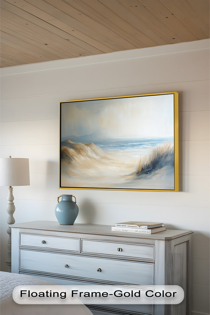 Coastal Beach Seagulls – Tranquil Seascape Oil Painting