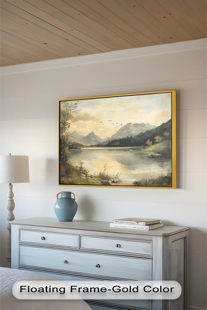 Vintage Wild River – Landscape Oil Painting