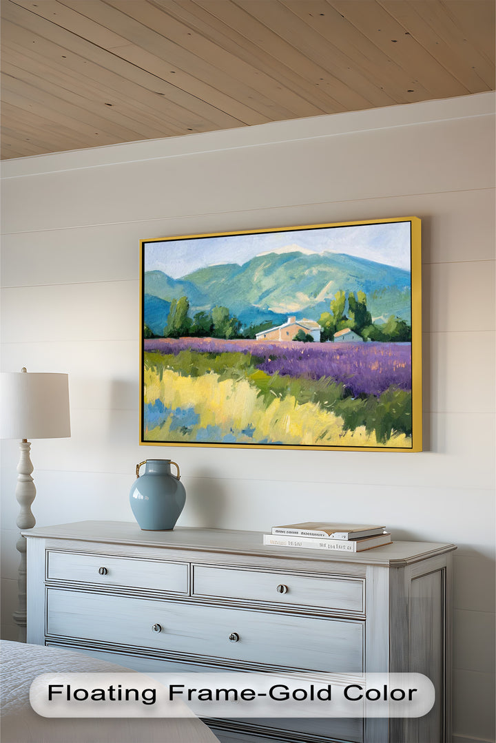 Lavender Fields in Provence – Impressionist Landscape Oil Painting