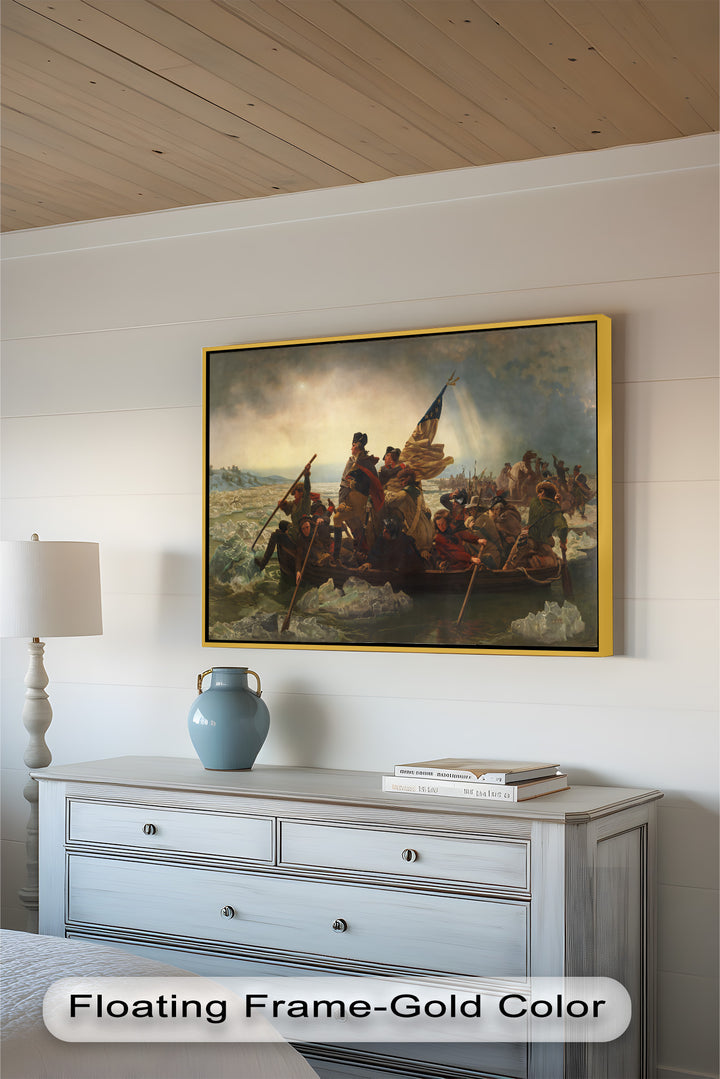 Washington's Crossing – Patriotisches Ölgemälde der Amerikanischen Revolution