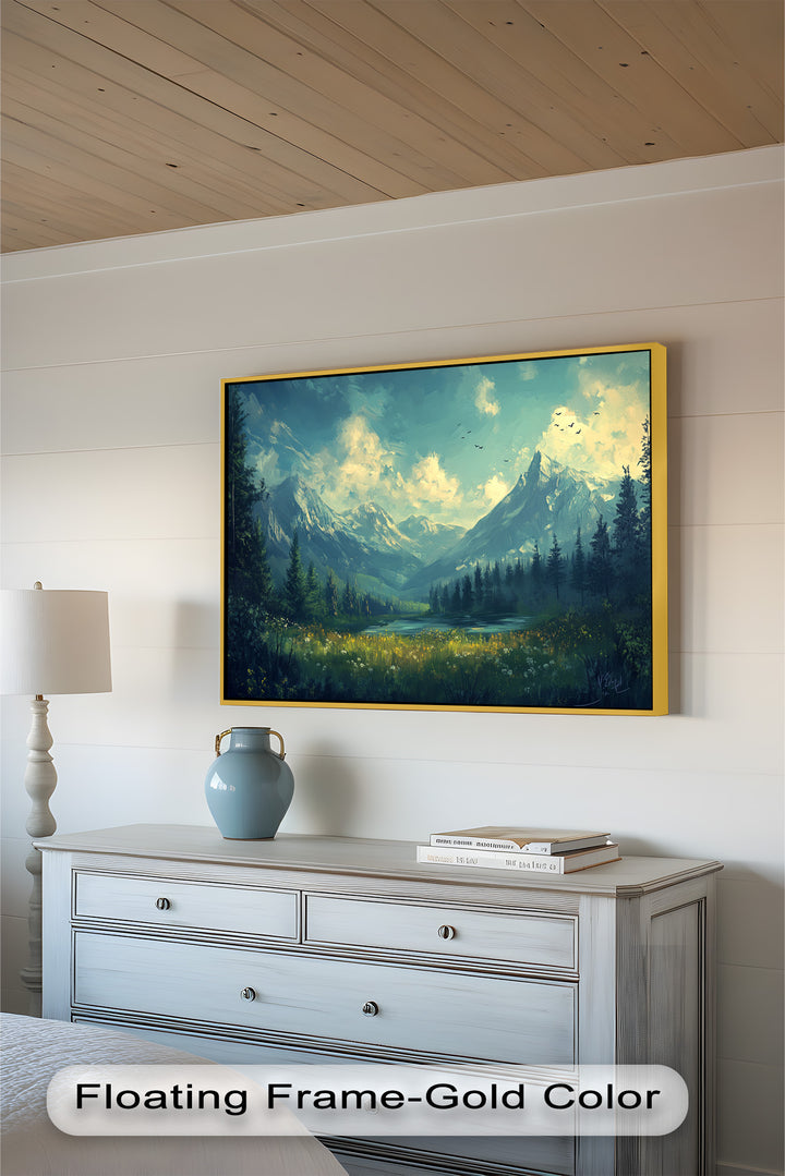Mystic Mountain Solitude – Enchanting Landscape Oil Painting