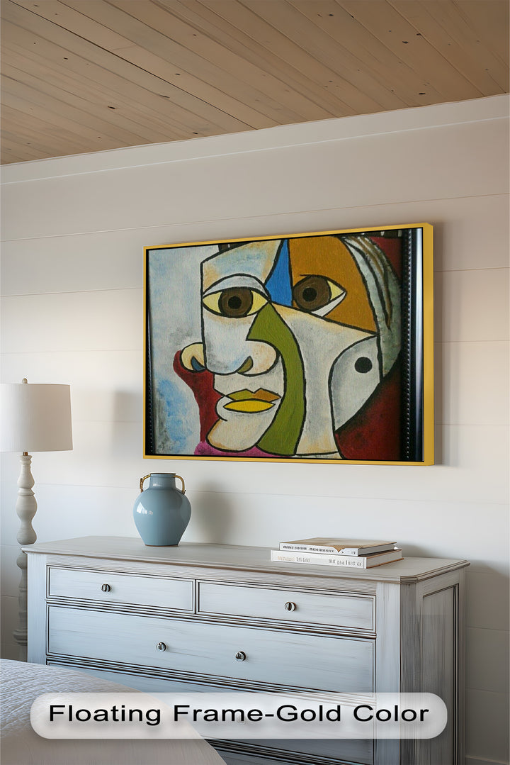 Fragmented Persona – Geometric Abstract Picasso Oil Painting