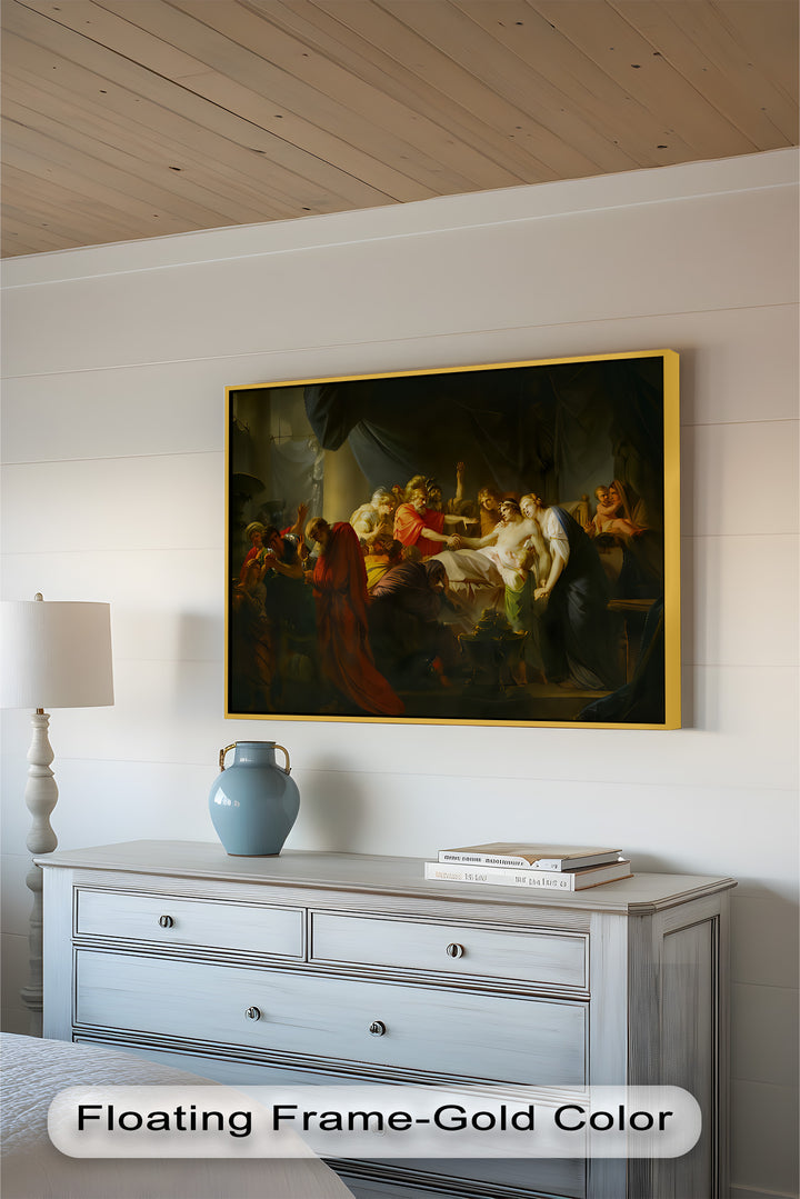 The Death of a Hero – Last Breath of Virtue Classicism Oil Painting