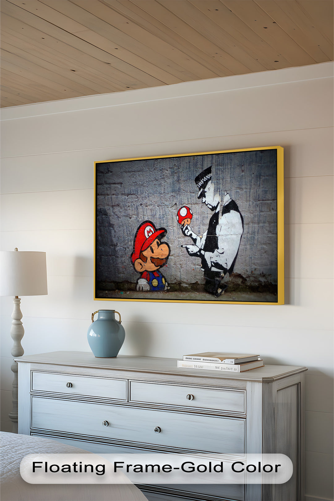 Mario Meets the Law – Banksy Oil Painting
