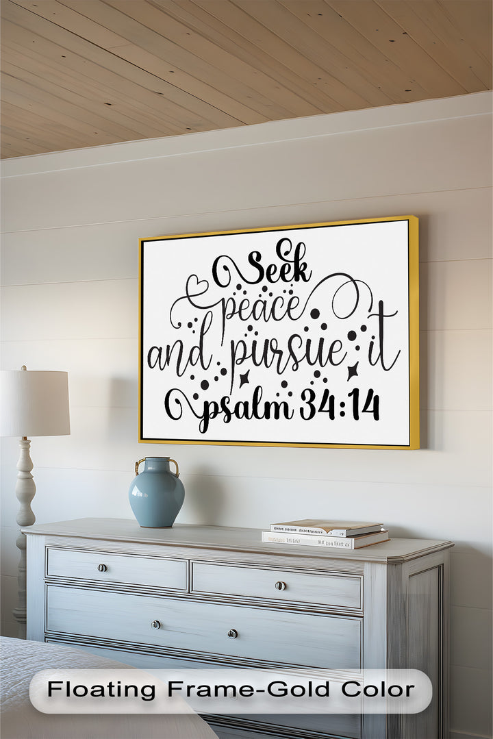 Seek Peace and Pursue It – Psalm 34:14 Bible Oil Paintings