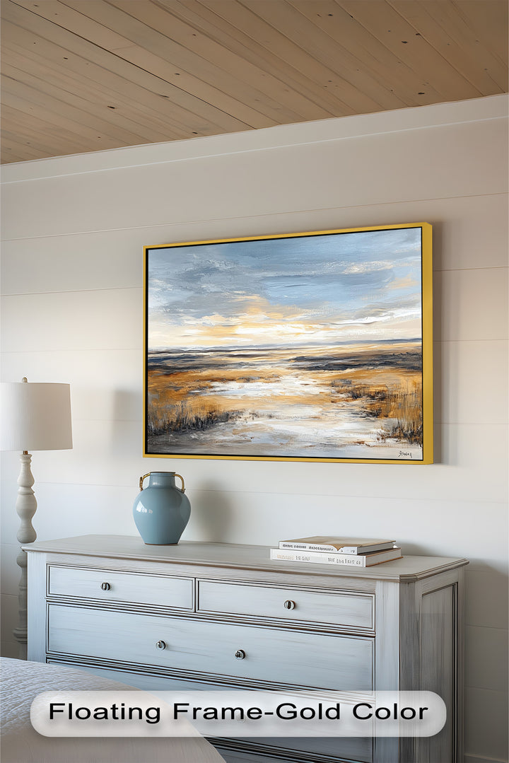 This minimalist nature scene blends modern artistry with rustic charm, offering a peaceful escape through its expansive and open composition.

