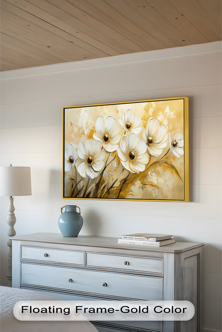 Golden Petals Elegance – Floral Oil Paintings